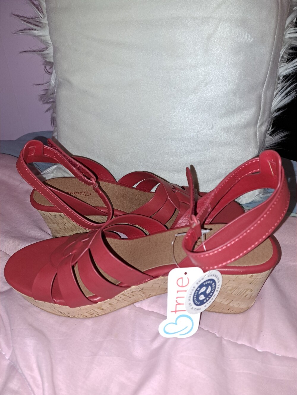 Baretraps Bonita Red Wedge Sandals